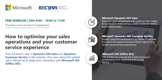 Webinar EQM Dynamics 365 sales y Customer Service